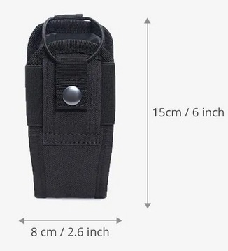 MOLLE pokrowiec na walkie talkie czarny