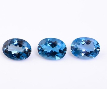 Naturalny Niebieski Topaz (London blue) 8 x 6  mm