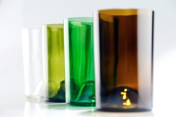 Szklanki z butelek kpl. 4 szt - recykling