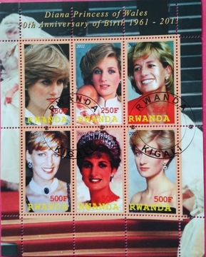 Znaczki pocztowe tematyczne - Diana
