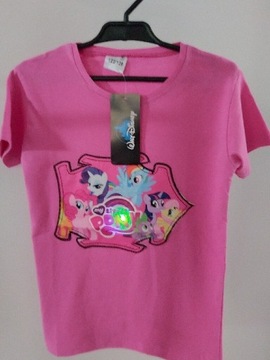 Koszulka różowa Little Pony  świecąca  134/140