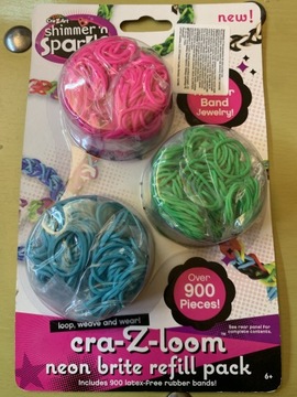 Ponad 900 szt GUMKI DO BRANSOLETEK LOOM BANDS