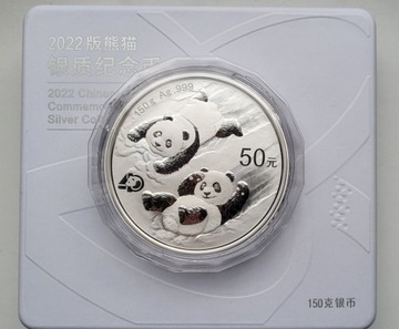 Moneta srebrna chińska Panda 2022