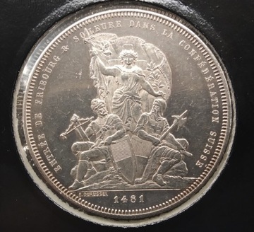Szwajcaria 5 fr 1881 r