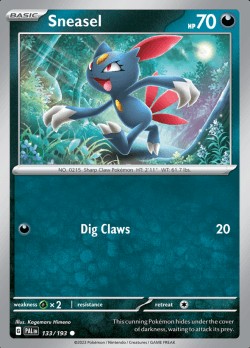 Sneasel 133 Paldea (PAL133) Reverse