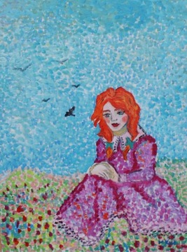 obraz olejny Ania z zielonego wzgórza lucy bajka