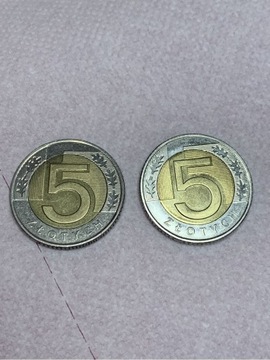 Moneta 5 zł 2017 r 2 szt 