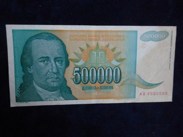 Jugosławia - 500 000 dinarów  - 1993 - seria AB  