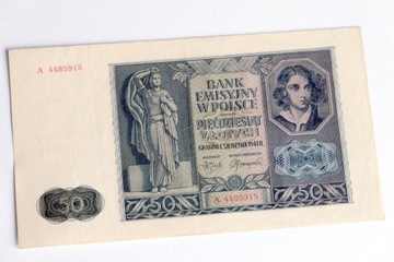 Banknot 50 zł  1941 r.