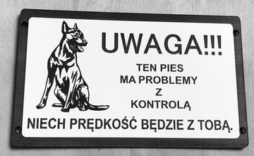 Tabliczka ostrzegawcza uwaga zły pies owczarek