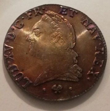 Francja 1 ECU 1774 Ludwik XV stara moneta