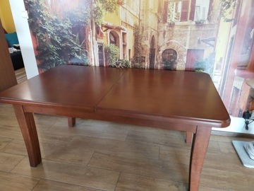 stół drewniany   ,   6 krzeseł - do salonu