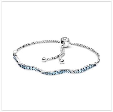 Bransoletka Pandora Moments Blue Wavy 