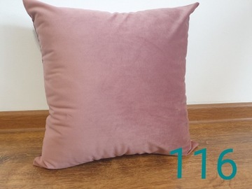 P116 poszewki na poduszki 40x40 WELWET różowa 