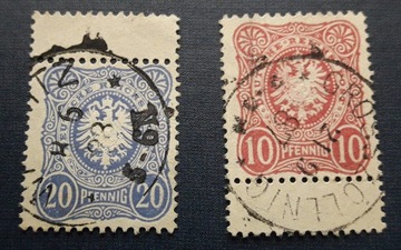 Znaczki Niemcy 1880 kasowane