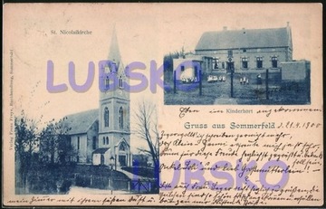 LUBSKO Sommerfeld kościół przedszkole 1900