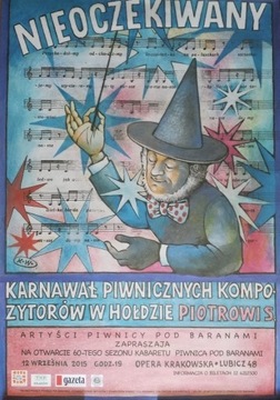 Plakat Piwnica pod Baranami Piotr Skrzynecki