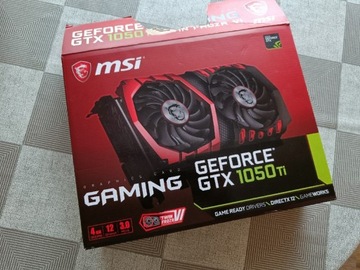 Pudełko MSI GeForce GTX 1050 Ti Gaming 4GB