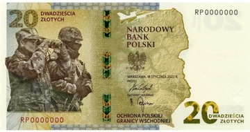 Banknot 20 zł Ochrona polskiej granicy wschodniej 