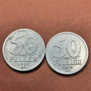 50 fillerów  1967, 1969   Węgry