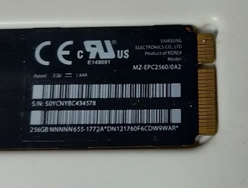 Do Apple 256GB SSD Samsung MZ-EPC2560/0A2