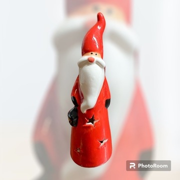 Mikołaj, lampka, ozdoba świąteczna, figurka