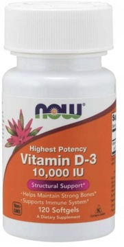 Witamina d3 NOW FOODS 120 tabletek 10000 j.m