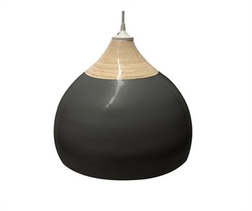 LAMPA BAMBUSOWA GLAZED LEITMOTIV CZARNA | LM1242