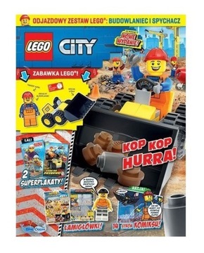 Magazyn Czasopismo LEGO City- 10/2023 - Budowlaniec i Spychacz