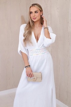 Sukienka muślinowa biała 