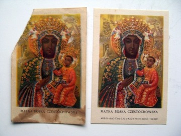Matka Boska Częstochowska - kolor - dwa obrazki