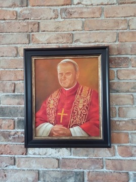 Obraz olej na płótnie Jan Paweł II, 58x50