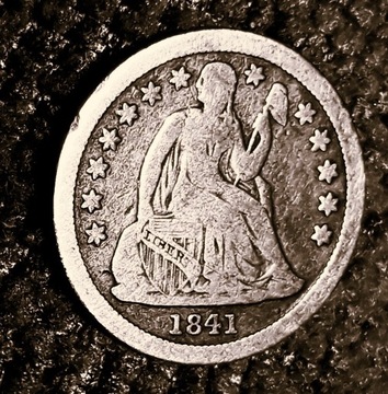 SEATED LIBERTY--DIMES-1841-USA -Nakl-1.622.000 egz