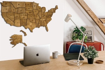 Awesome 3D Decorative Map of the USA