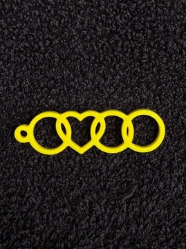 Brelok Audi Serce V1 - Druk 3D - Żółty