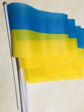1 szt Flaga Ukrainy 14*21 na patyku 