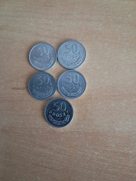 Zestaw monet 50 groszowych