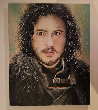 Obraz 40/50 cm,Farby akrylowe , "Jon Snow"