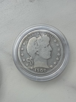 USA 1/4 Quarter Dollar 1900 r srebro 