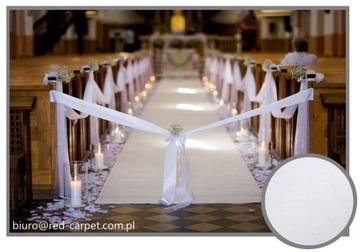Biały dywan na ślub, chodnik, . ,Premium precoat