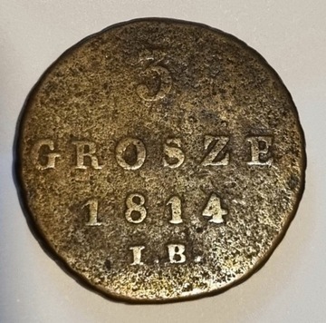 3 grosze 1814r I.B. Księstwo Warszawskie 