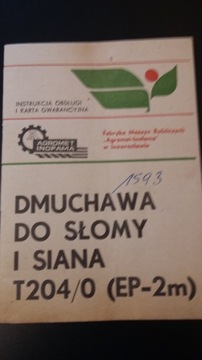 Dmuchawa do słomy i siana 