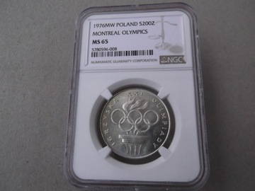 200 zł. 1976 Olimpiada  NGC  MS65