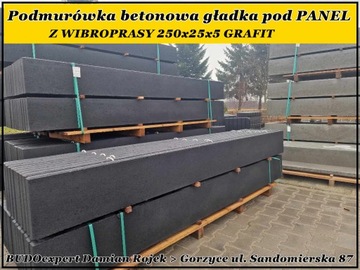 Betonowa podmurówka pod panel 250x25x5 GRAFIT