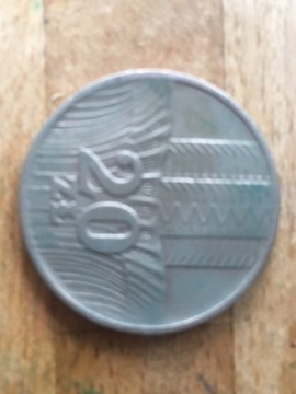 Moneta 20 zł złotych1973 'wieżowiec' 'kłosy'