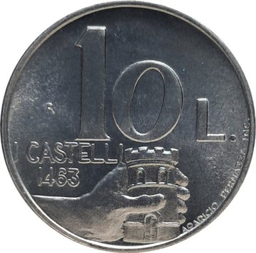 San Marino 10 lire 1991, KM#264