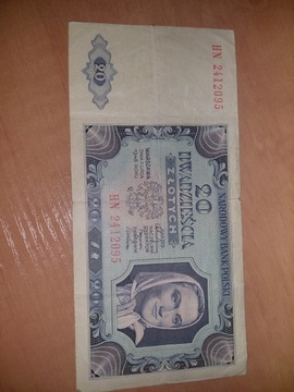Banknot 20 zł z 1948r
