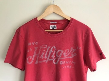 Męski T-Shirt Tommy Hilfiger Denim czerwony r. M