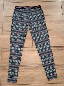 Leginsy Superdry, norweski wzór, r. S