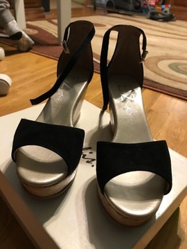 Buty damskie BZ bis r. 39 zamsz skóra NOWE czarne